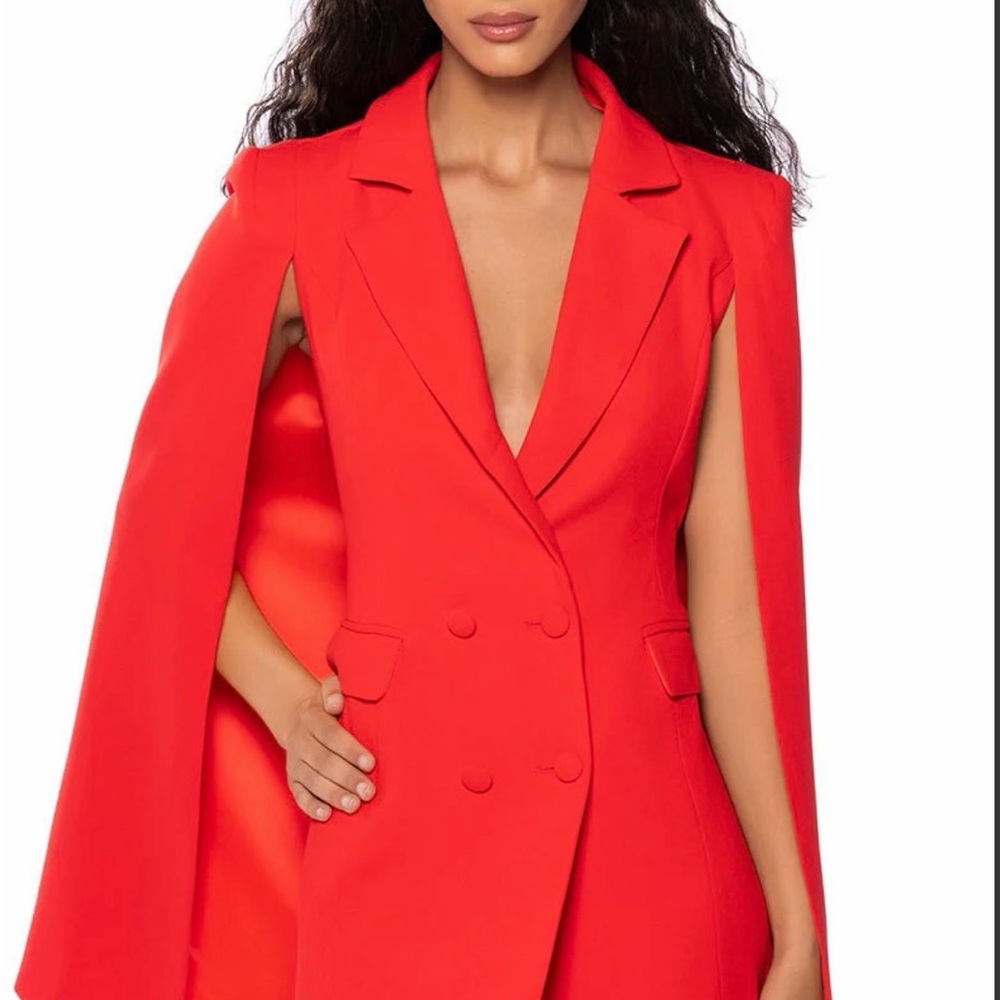AKIRA Red Cape Blazer Jacket